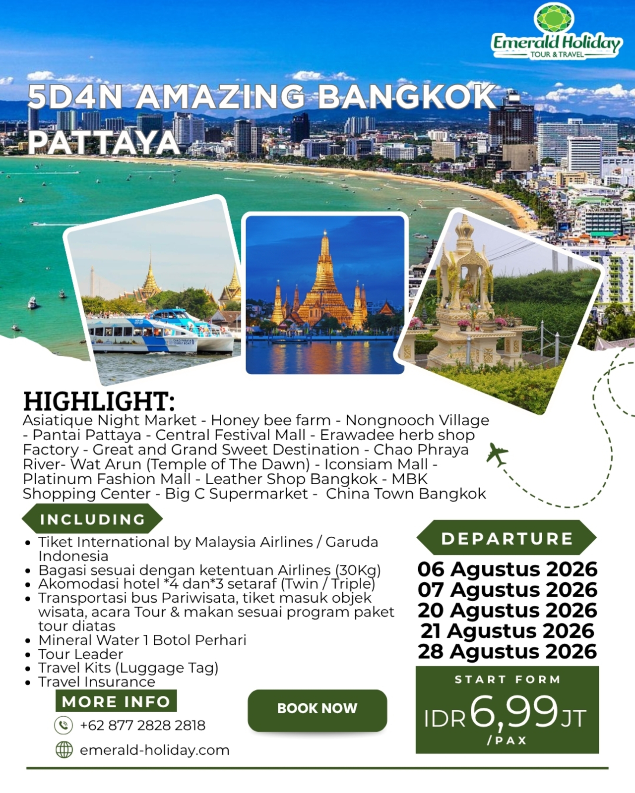 B5D4N AMAZING BANGKOK PATTAYA